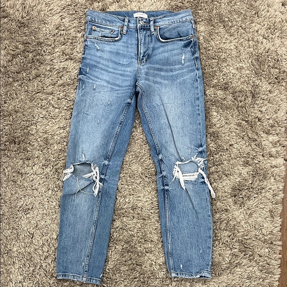 Zara Denim - Zara Light Blue Distressed Skinny Jeans